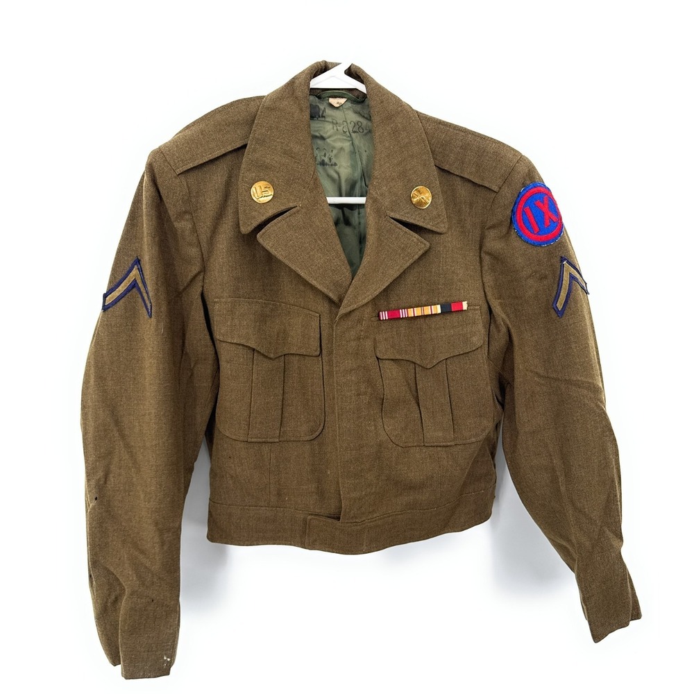 WWII Army‎ 9th Corp Coat Jacket Brown Private